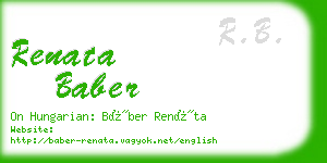 renata baber business card